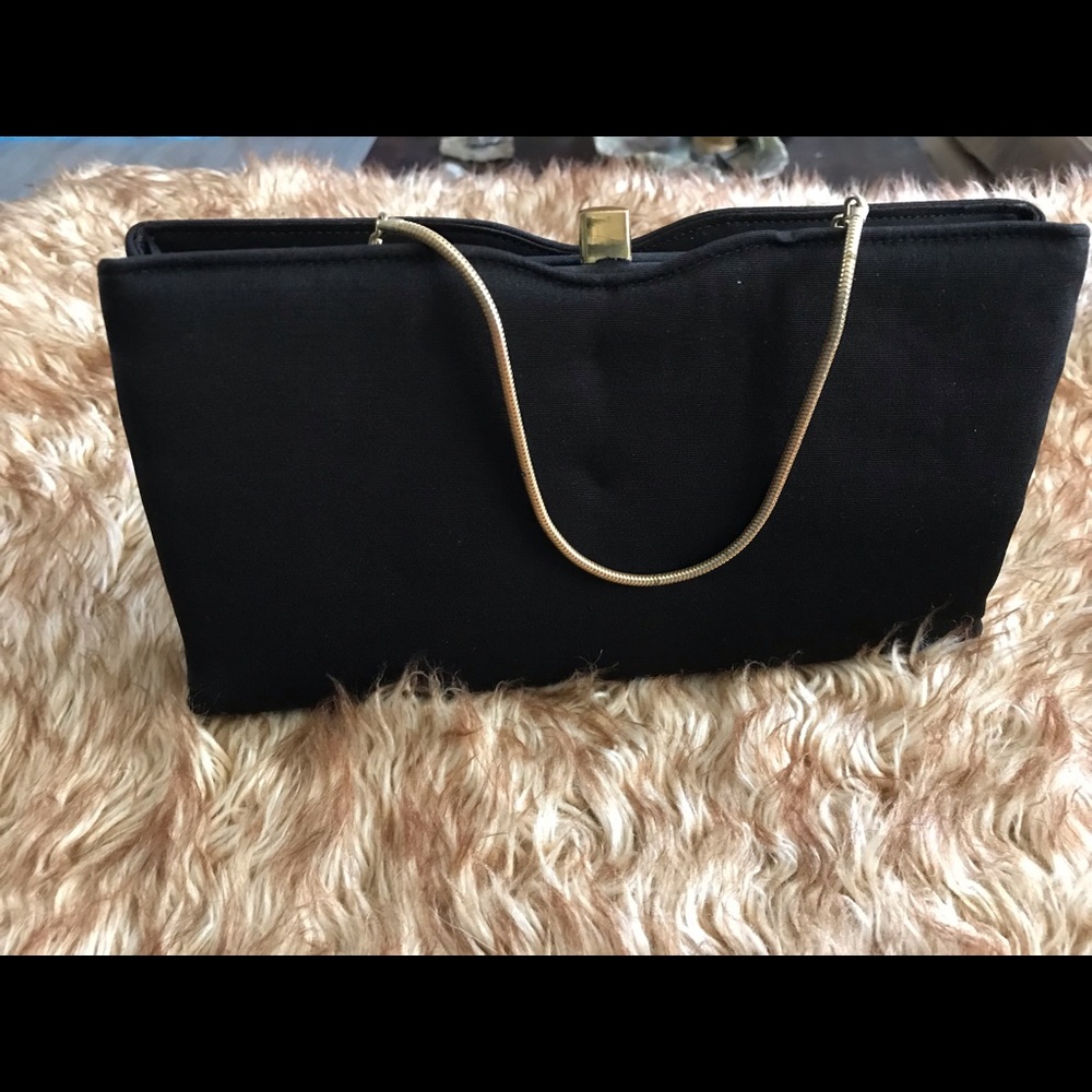 Vintage Black silk handbag